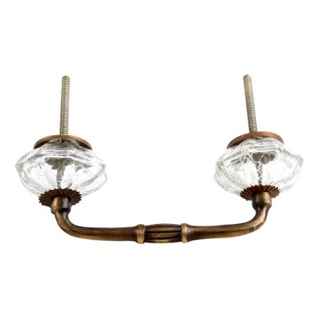 Clear Crackle Glass Bridge Handle